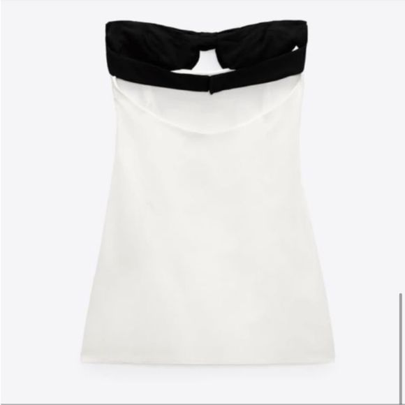 ZARA NEW WOMAN SHORT DRESS TIE DETAIL BOW OFF SHOULDER WHITE 7887/707/250/014 - Picture 15 of 15